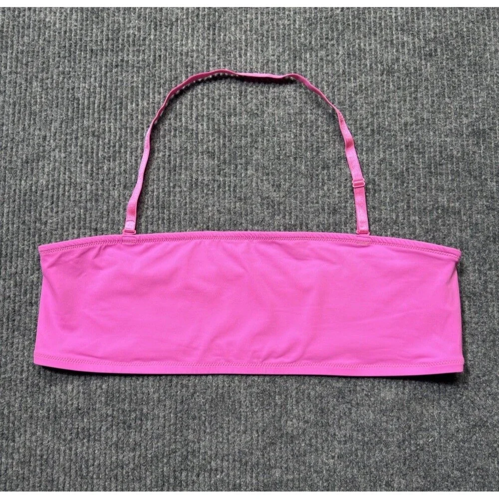Skims Recycled Swim Bandeau Bikini Top Women Size 4X Pink Taffy NEW